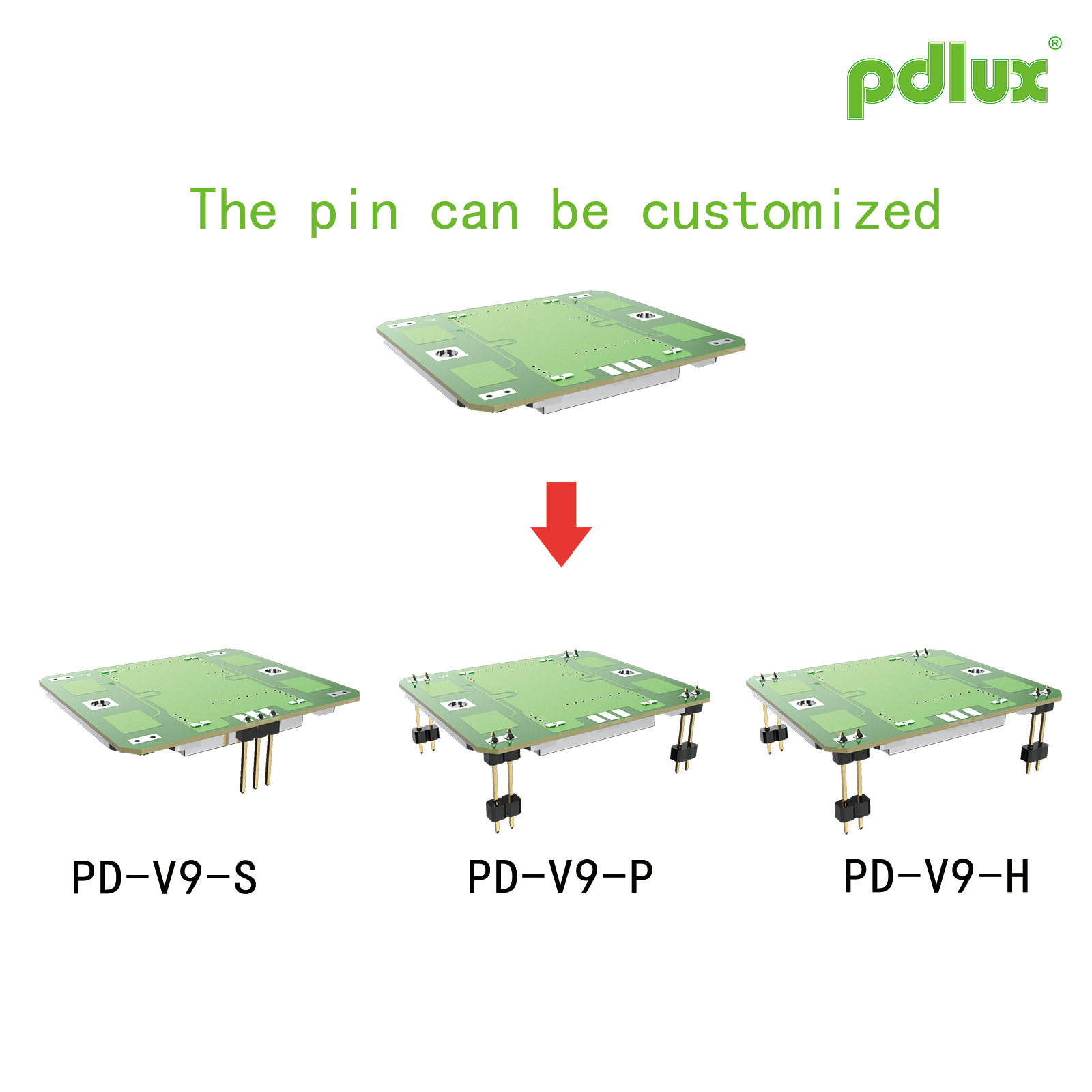 PDLUX ماژول‌های حسگر داپلر PD-V9H/PD-V9P/PD-V9S X-Band ارتقا یافته را عرضه می‌کند، نسخه بدون پین سفارشی اختیاری